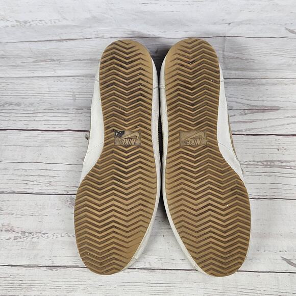 Nike Classic Cortez Women's Size 8.5 Suede Metallic Gold Running Shoes Sneakers - Picture 7 of 9